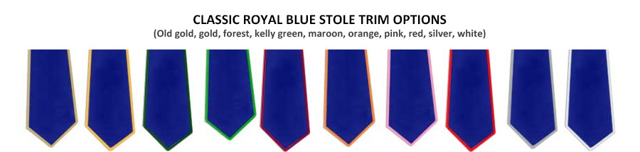 Royal Blue Stole Classic Trim Options
